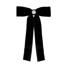 Load image into Gallery viewer, Emi Jay Iconic Velvet Bow Barrette in Noir