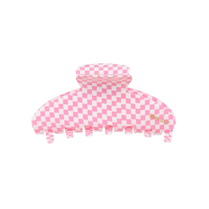 Emi Jay Big Claw Clip - Pink Checkerboard