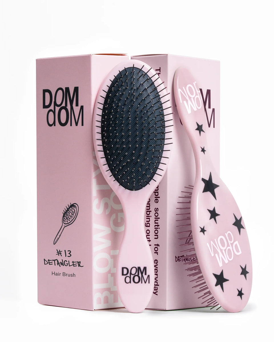 Dom Dom Detangler Brush (Pink Stars) – Bartucci Beauty